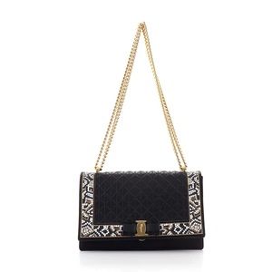 Salvatore Ferragamo
Ginny Crossbody Bag Embellished Satin Medium